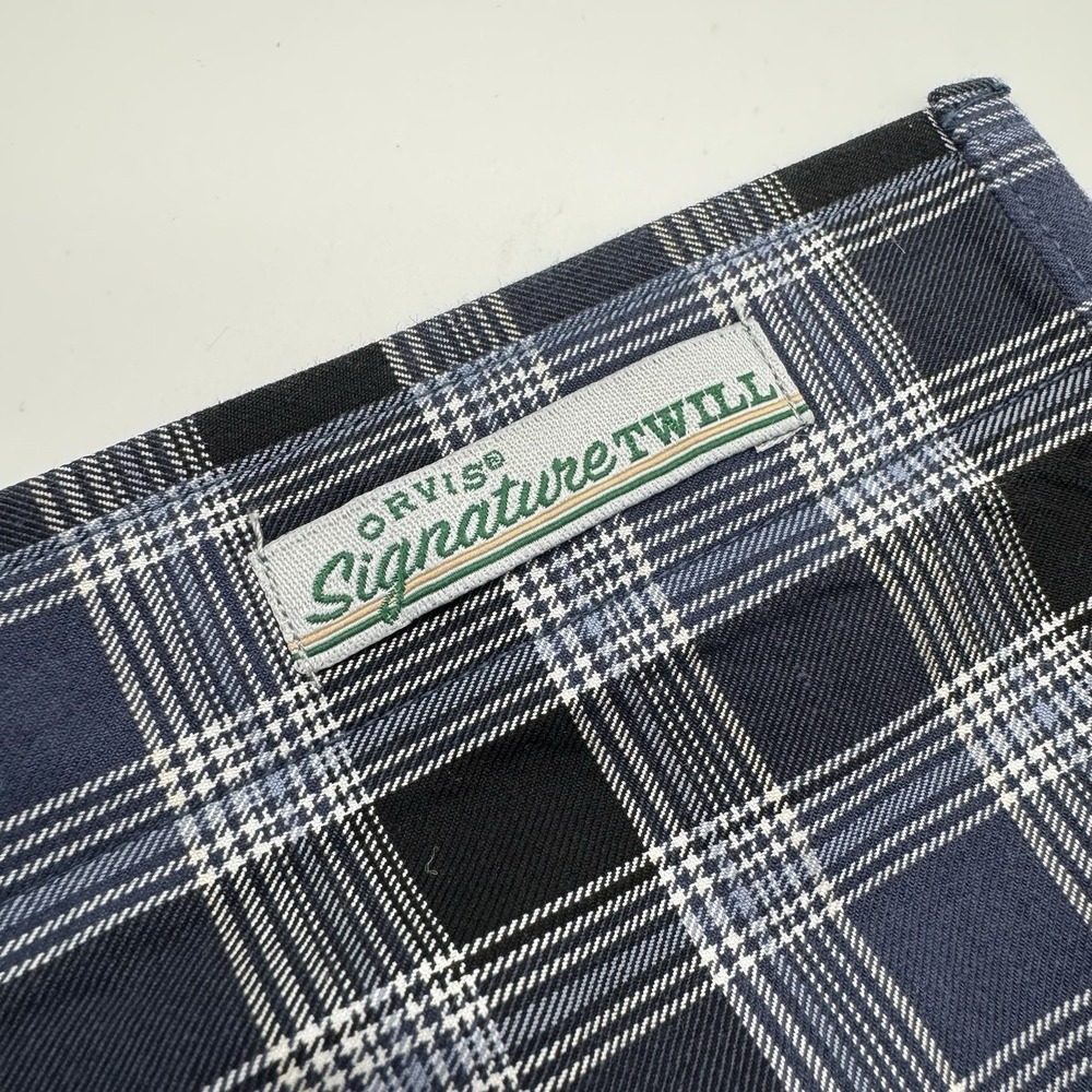 Orvis Signature Twill Men's Button Down Shirt. Size XL Blue Plaid. 100% Cotton - Picture 8 of 12